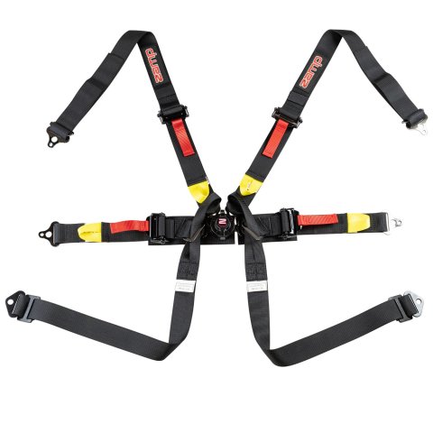 Zamp FIA Racing 6-Point Harness HARN04F003 Harness, 8853-2016, 6-Point, Complete Type, Camlock Style, Bolt-in, Pull Down, Polyester, Black, 2.00 in. Belt Width, Each thumbnail 3