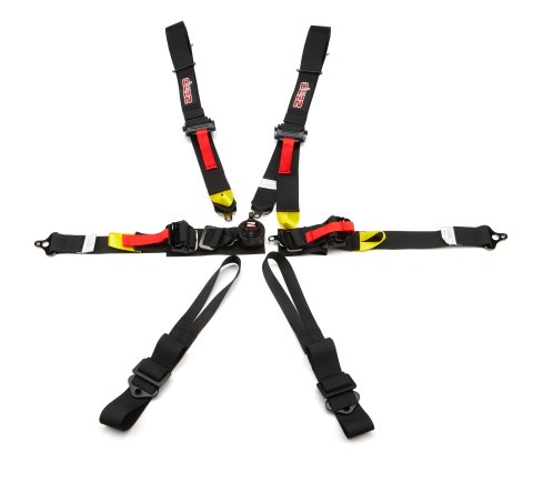 Zamp FIA Racing 6-Point Harness HARN04F003 Harness, 8853-2016, 6-Point, Complete Type, Camlock Style, Bolt-in, Pull Down, Polyester, Black, 2.00 in. Belt Width, Each thumbnail 5