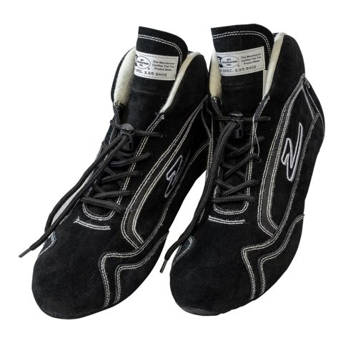 Zamp ZR-30 Race Shoes RS00100314 Driving Shoes, Mid-Top, Black, Suede, Men's Size 14, SFI 3.3/5, Pair thumbnail 2