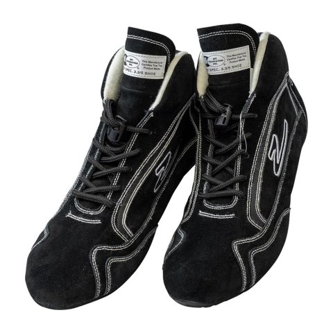 Zamp ZR-30 Race Shoes RS00100314 Driving Shoes, Mid-Top, Black, Suede, Men's Size 14, SFI 3.3/5, Pair thumbnail 3