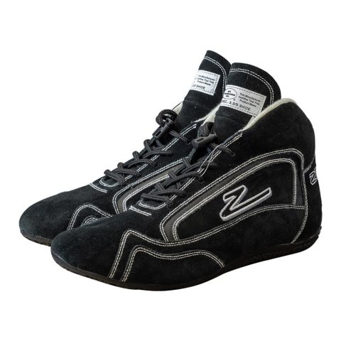 Zamp ZR-30 Race Shoes RS00100314 Driving Shoes, Mid-Top, Black, Suede, Men's Size 14, SFI 3.3/5, Pair thumbnail 8