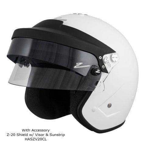 Zamp RZ-18H Helmets H774001L Helmet, RZ-18H, Half, White, Gloss Finish, Snell SA2020, Large, Each thumbnail 1