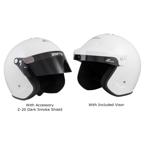 Zamp RZ-18H Helmets H774001L Helmet, RZ-18H, Half, White, Gloss Finish, Snell SA2020, Large, Each thumbnail 2