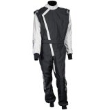 Zamp Kart Suit ZK-40 R060015YXL Driving Suit, Suit, ZK-40, Youth Suit, Black/Silver, X-Large, Each thumbnail 9