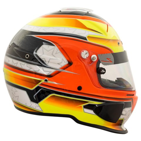Zamp RZ-70E Switch Helmets H760C30L Helmet, Switch, Full Face, Orange/Yellow Graphic, Gloss Finish, Fire-Retardant Liner, Snell SA2020/FIA 8859-2015, Large, Each thumbnail 7