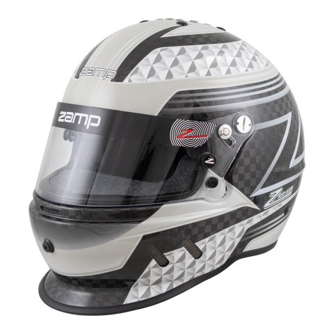 Zamp Helmets H775C04L RZ-65D Carbon SNELL SA2020 Flo Blue /Gray Large thumbnail 1