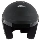Zamp RZ-18H Helmets H77403FL Helmet, RZ-18H, Half, Black, Matte Finish, Snell SA2020, Large, Each thumbnail 2