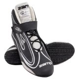 Zamp ZR-50 Race Shoes RS003C0102 Driving Shoes, ZR-50, Mid-Top, Black Leather, Men's Size 2, SFI 3.3/5, Pair thumbnail 3