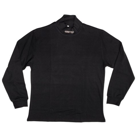 Zamp Underwear Shirts RU001003S Fire Retardant Shirts, SFI 3.3, Turtle Neck, Long Sleeve, Acrylic/Cotton Blend, Black, Men's Small, Each thumbnail 3