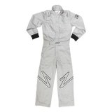 Zamp ZR-10 Racing Suits R010015YM Driving Suit, ZR-10, Youth Race Suit, SFI 3.2A/1, Gray, Youth Medium, Each thumbnail 9