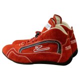 Zamp ZR-30 Race Shoes RS00100211 Driving Shoes, ZR-30, Mid-Top, Red Suede, Men's Size 11, SFI 3.3/5, Pair thumbnail 8