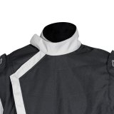 Zamp Kart Suit ZK-40 R060015YL Driving Suit, Suit, ZK-40, Youth Suit, Black/Silver, Large, Each thumbnail 4
