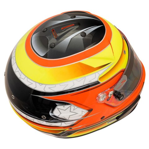 Zamp RZ-70E Switch Helmets H760C30XL Helmet, Switch, Full Face, Orange/Yellow Graphic, Gloss Finish, Fire-Retardant Liner, Snell SA2020/FIA 8859-2015, X-Large, Each thumbnail 4