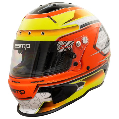 Zamp RZ-70E Switch Helmets H760C30XL Helmet, Switch, Full Face, Orange/Yellow Graphic, Gloss Finish, Fire-Retardant Liner, Snell SA2020/FIA 8859-2015, X-Large, Each thumbnail 7