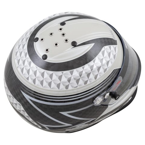 Zamp RZ-65D Helmets H775C15S Helmet, RZ-65D, Full Face, Carbon Fiber, Graphic, Black/Gray, Gloss, Snell SA2020/DOT, Small, Each thumbnail 1
