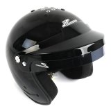 Zamp RZ-18H Helmets H774003L Helmet, RZ-18H, Half, Black, Gloss Finish, Snell SA2020, Large, Each thumbnail 1