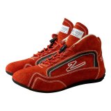 Zamp ZR-30 Race Shoes RS00100208 Driving Shoes, ZR-30, Mid-Top, Red Suede, Men's Size 8, SFI 3.3/5, Pair thumbnail 7