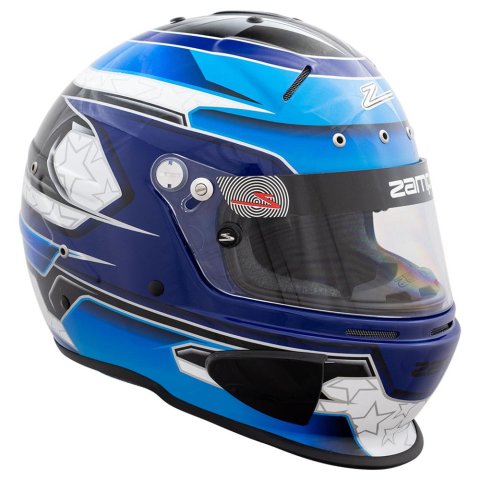 Zamp RZ-70E Switch Helmets H760C31XL Helmet, Switch, Full Face, Blue/Light Blue Graphic, Gloss Finish, Fire-Retardant Liner, Snell SA2020/FIA 8859-2015, X-Large, Each thumbnail 5