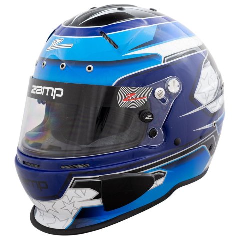 Zamp RZ-70E Switch Helmets H760C31XL Helmet, Switch, Full Face, Blue/Light Blue Graphic, Gloss Finish, Fire-Retardant Liner, Snell SA2020/FIA 8859-2015, X-Large, Each thumbnail 6