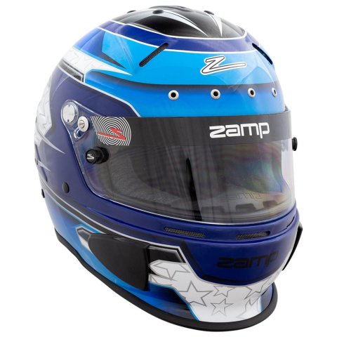 Zamp RZ-70E Switch Helmets H760C31XL Helmet, Switch, Full Face, Blue/Light Blue Graphic, Gloss Finish, Fire-Retardant Liner, Snell SA2020/FIA 8859-2015, X-Large, Each thumbnail 9