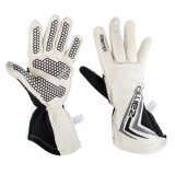 Zamp ZR-60 Race Gloves RG20001S Driving Gloves, Race, Two Layers, Aramidic Fiber, White, SFI 3.3/5, Small, Pair thumbnail 1
