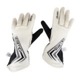 Zamp ZR-60 Race Gloves RG20001S Driving Gloves, Race, Two Layers, Aramidic Fiber, White, SFI 3.3/5, Small, Pair thumbnail 2