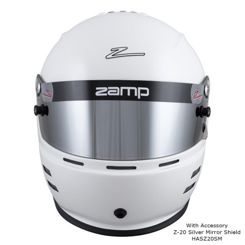 Zamp RZ-60 Helmets H766001S Helmet, RZ-60, Full Face, Gloss White, Fire-Retardant Fabric, Snell SA2020, Small, Each thumbnail 4