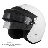 Zamp RZ-18H Helmets H774001XL Helmet, RZ-18H, Half, White, Gloss Finish, Snell SA2020, X-Large, Each thumbnail 1