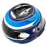 Zamp RZ-70E Switch Helmets H760C31L Helmet, Switch, Full Face, Blue/Light Blue Graphic, Gloss Finish, Fire-Retardant Liner, Snell SA2020/FIA 8859-2015, Large, Each thumbnail 4