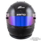Zamp RZ-60 Helmets H766003L Helmet, RZ-60, Full Face, Gloss Black, Fire-Retardant Fabric, Snell SA2020, Large, Each thumbnail 4