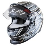 Zamp Helmets H781C15M RZ-67D SNELL SA2025 Carbon Flo Gray/Lt Gray Medium Z-20 Anti-Fog Clear Shield Color Match Series 28 Interior thumbnail 2