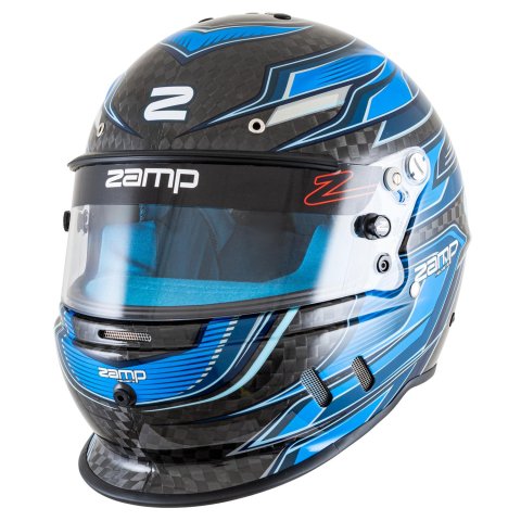 Zamp Helmets H781C042XL RZ-67D SNELL SA2025 Carbon Flo Blue/Lt Blue 2X-Large Z-20 Anti-Fog Clear Shield Color Match Series 28 Interior thumbnail 4