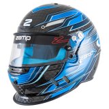 Zamp Helmets H781C04L RZ-67D SNELL SA2025 Carbon Flo Blue/Lt Blue Large Z-20 Anti-Fog Clear Shield Color Match Series 28 Interior thumbnail 1