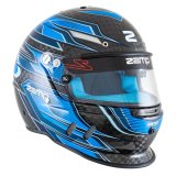 Zamp Helmets H781C04L RZ-67D SNELL SA2025 Carbon Flo Blue/Lt Blue Large Z-20 Anti-Fog Clear Shield Color Match Series 28 Interior thumbnail 2