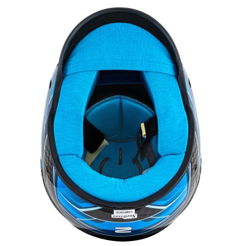 Zamp Helmets H781C04M RZ-67D SNELL SA2025 Carbon Flo Blue/Lt Blue Medium Z-20 Anti-Fog Clear Shield Color Match Series 28 Interior thumbnail 5