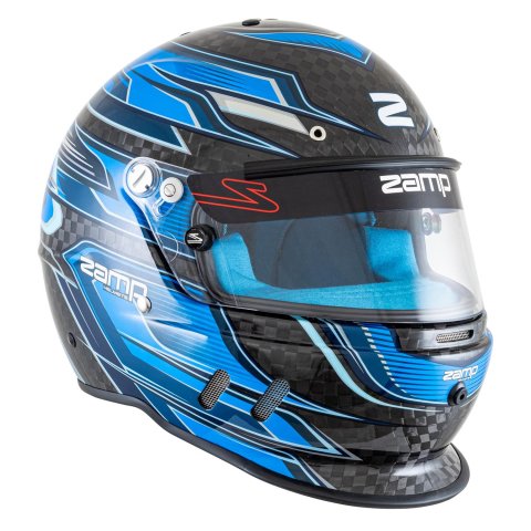 Zamp Helmets H781C04S RZ-67D SNELL SA2025 Carbon Flo Blue/Lt Blue Small Z-20 Anti-Fog Clear Shield Color Match Series 28 Interior thumbnail 2