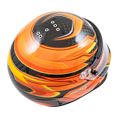 Zamp Helmets H781C30M RZ-67D SNELL SA2025 Carbon Flo Org/Ylw Medium Z-20 Anti-Fog Clear Shield Color Match Series 28 Interior thumbnail 5