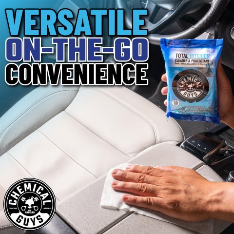 Chemical Guys Total Interior Cleaner and Protectant PMWSPI22050 Cleaning Solutions, Interior, Cleaning, Protectant, Wipes, Interior, 50 Wipes, Each thumbnail 4