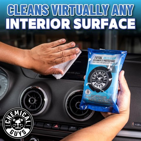 Chemical Guys Total Interior Cleaner and Protectant PMWSPI22050 Cleaning Solutions, Interior, Cleaning, Protectant, Wipes, Interior, 50 Wipes, Each thumbnail 6