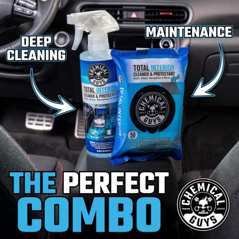 Chemical Guys Total Interior Cleaner and Protectant PMWSPI22050 Cleaning Solutions, Interior, Cleaning, Protectant, Wipes, Interior, 50 Wipes, Each thumbnail 8