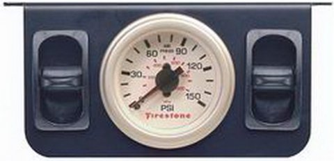 Firestone Dual Needle Gauge Control Panels WR17602260 Air Suspension Controllers, Paddle Switch, Electrical, White Face, 60 ft. Air Line, Each
