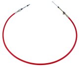 B&M Super Duty Race Shifter Cables 80834 Cable, Duty, 8 ft. Length, Morse Style, Eyelet/Threaded Ends, Red, Each thumbnail 1