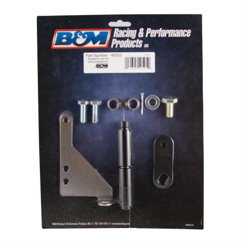 B&M Transmission Brackets and Levers 40505 Bracket Lever, Steel Bracket, Ford 4R100, E4OD, Kit thumbnail 1