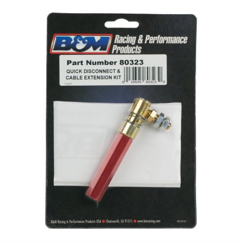B&M Quick Disconnects and Cable Extensions 80323 Shifter Throttle End, Quick-Disconnect Cable, Steel, Gold Iridited, 1/4 x 20 in., Each thumbnail 1