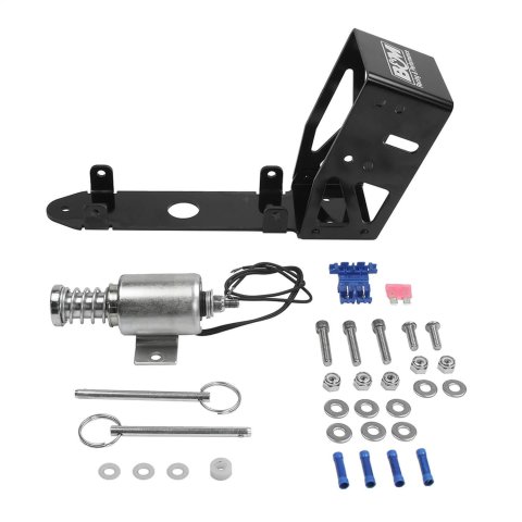 B&M Electric Shifter Solenoids 80903 Solenoid, Electric, Steel, Natural, Aluminum Black Anodized Bracket, 2 or 3-Speed Automatic, Pro Stick, Not Included, Kit thumbnail 1