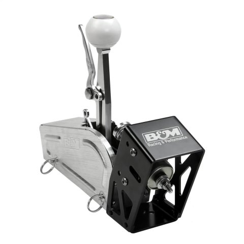 B&M Electric Shifter Solenoids 80903 Solenoid, Electric, Steel, Natural, Aluminum Black Anodized Bracket, 2 or 3-Speed Automatic, Pro Stick, Not Included, Kit thumbnail 2