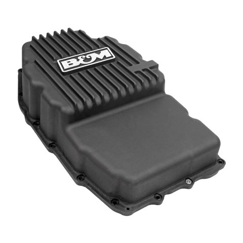 B&M Automatic Transmission Deep Pans 71399 Pan, Automatic, Cast Aluminum, Black, 3.82 qt. Additional Fluid, GM, 8L90, 8L90E, Each thumbnail 6