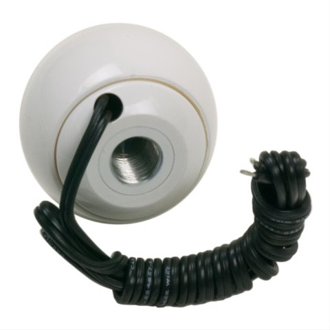 B&M Button Shifter Knobs 46112 Shift Knob, Round, Plastic, White, Logo, Automatic, Manual Transmission, Each thumbnail 3
