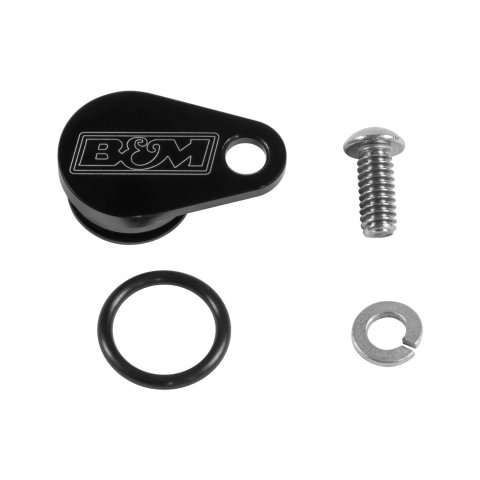 B&M Transmission Speedometer Port Plugs 20298 Plug, Billet Aluminum, Black Anodized, Each thumbnail 3