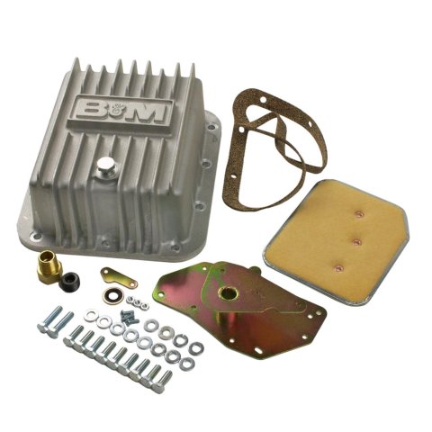 B&M Automatic Transmission Deep Pans 50281 Pan, Deep, Aluminum, Natural, Case Fill, Ford, C-4, Each thumbnail 1